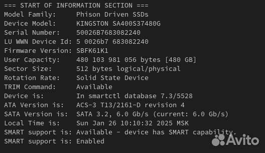 Ssd kingston a400 480gb