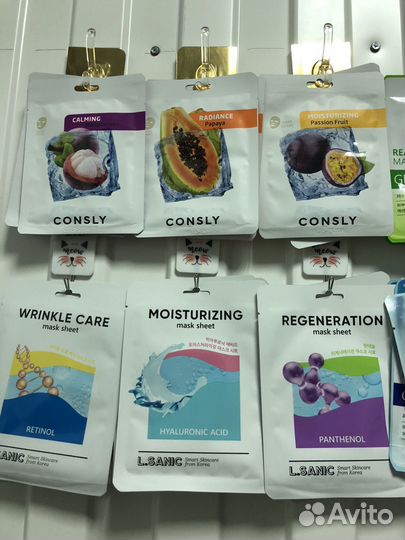 Набор Тканевых масок для лица, Корея, 10 шт