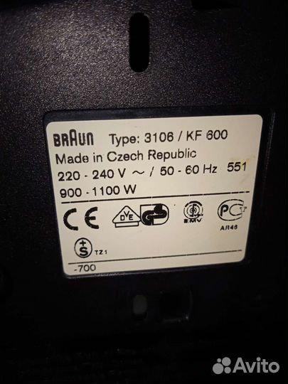 Кофеварка Braun 3106 KF600