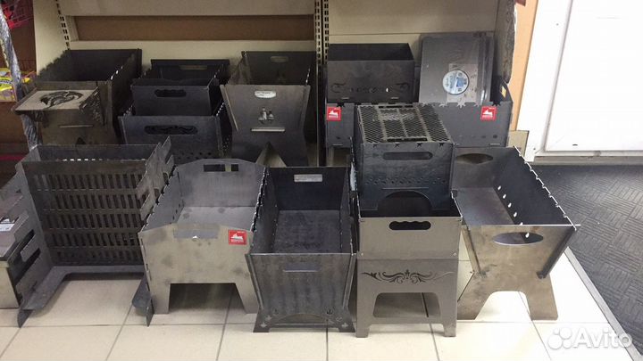 Мангал высокий на ножках 1,5 мм + шампура (6 шт)