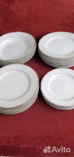 Тарелки Chori Япония Костяной фарфор 24 штуки