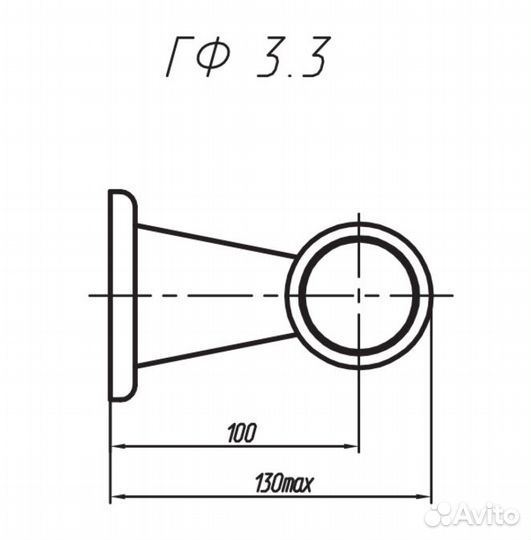 Фонарь контурный на прицеп гф 3.3 LED3 