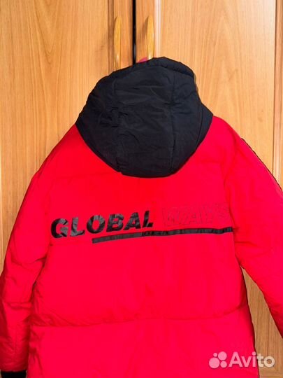 Пуховик зимний для мальчика 140