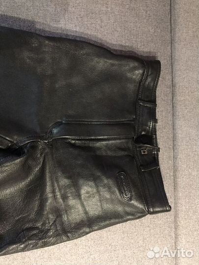 Мото штаны кожанные женские