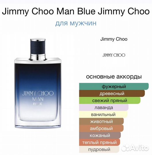 Jimmy choo Man Blue edt 100 ml, тестер