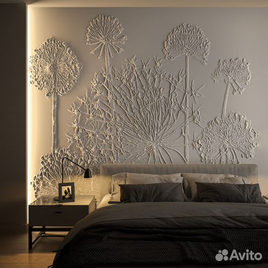 Панно 3D панели из гипса