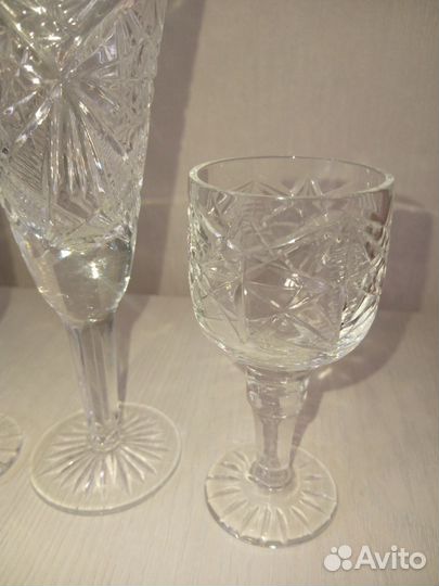 Хрустальные рюмки на ножке СССР