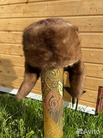 Норковая шапка мужская ушанка