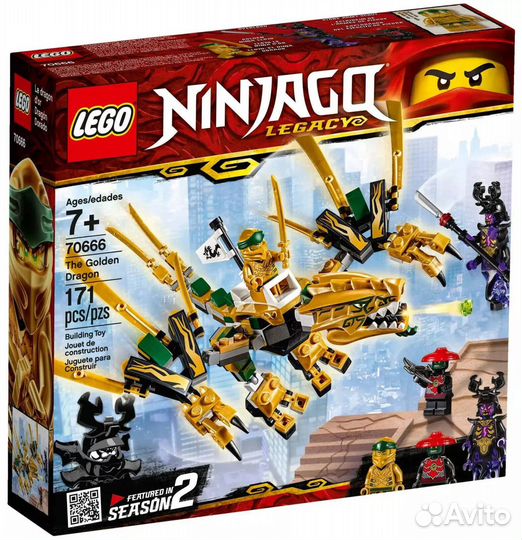 Lego ninjago 70666 Золотой Дракон