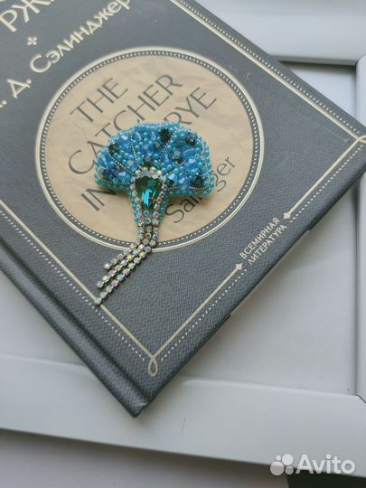 Брошь ручной работы Василёк