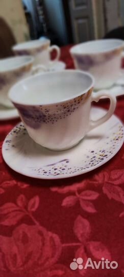 Набор кофейный чайный чашки блюдца