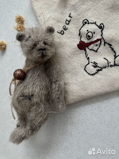 Мишка вязаный в стиле Тедди Гриша