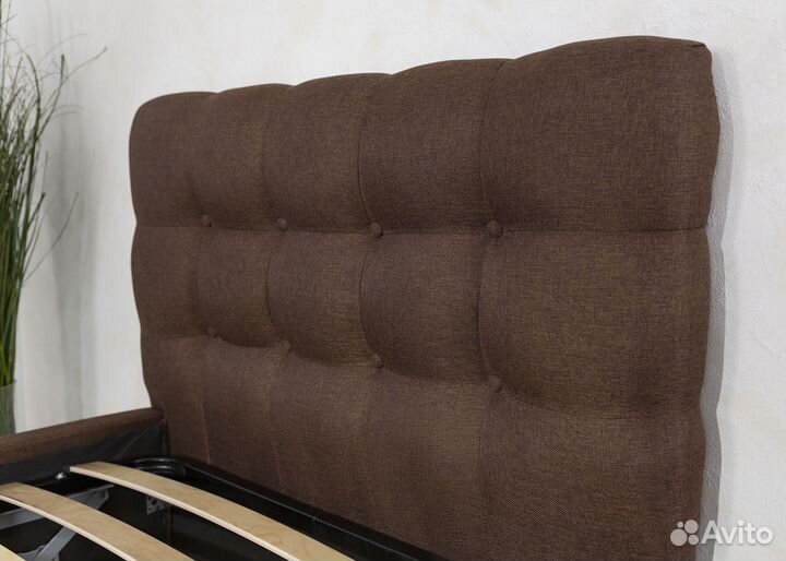 Кровать 90х200 с подъемным механизмом коричневая