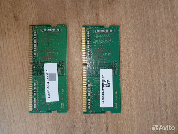 Оперативная память ddr4 2х4 GB so-dim (Samsung)