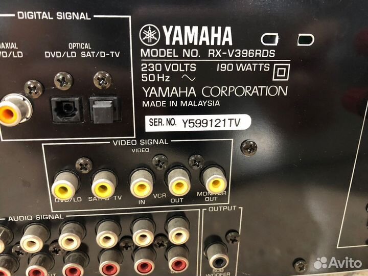 Ресивер yamaha rx v-396rds