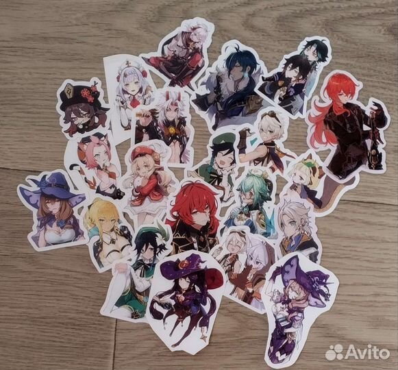 Стикеры наклейки геншин (Genshin Impact)