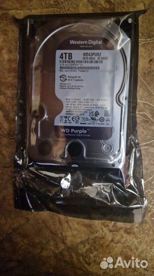 Жесткий диск HDD 4 тб. WD Purple Surveillance