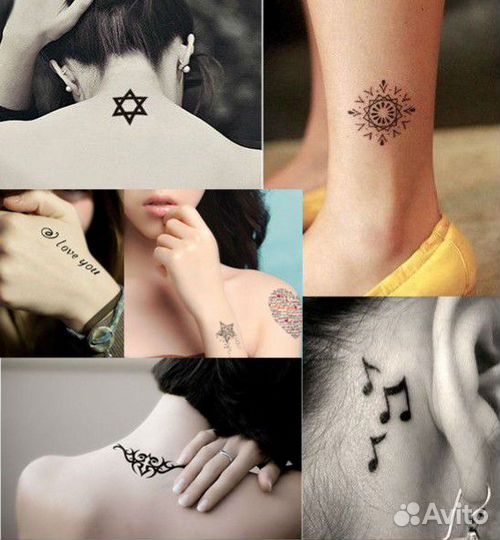 Переводные тату наклейки, флеш тату