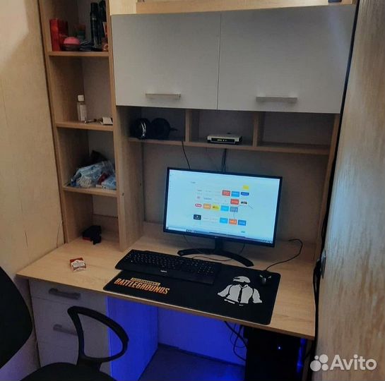 Стол пкс-5 сонома / белый глянец