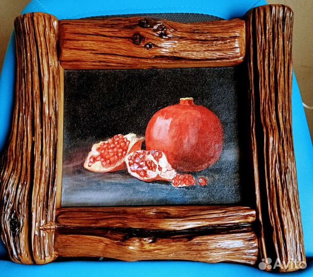 Картина маслом на холсте в деревянной раме