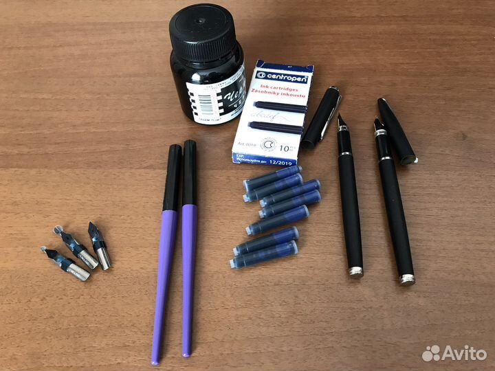 Набор для каллиграфии ручка перо чернила