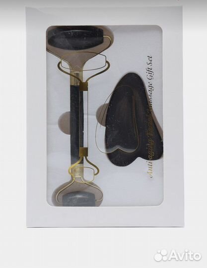 Скребок гуаша и роллер в подарочной упаковке