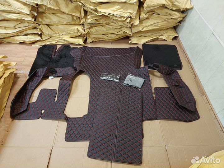 3d коврики из экокожи Man TGA широкая кабина