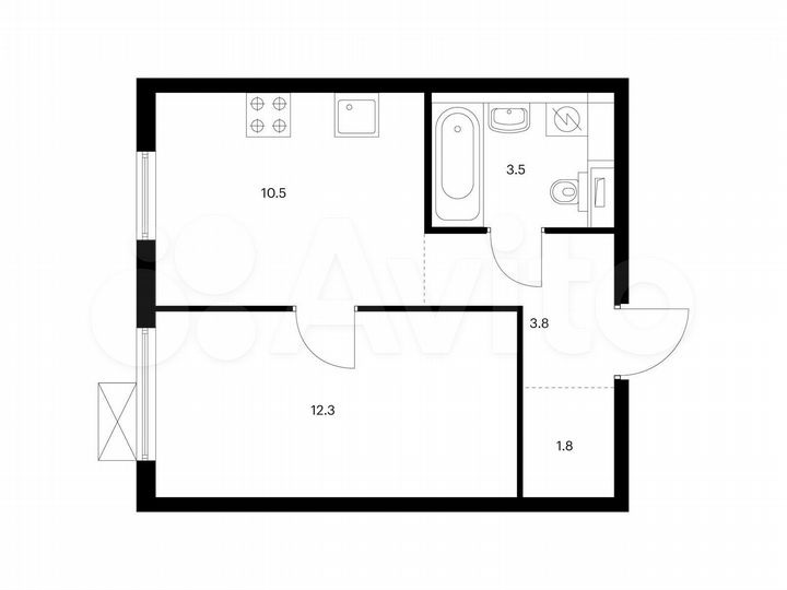 1-к. квартира, 31,9 м², 8/17 эт.