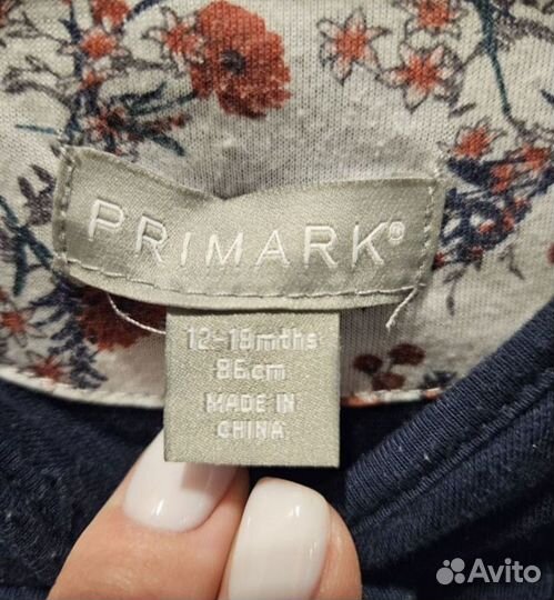 Фуфайки для девочки Zara и Primark 12-18 мес