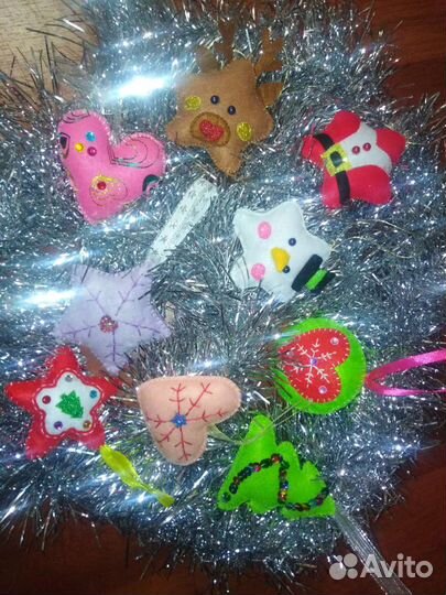 Игрушки новогодние из фетра