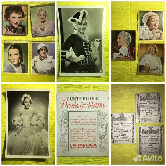 Антик фотокарточки Кинодивы. 95шт Германия 1930г