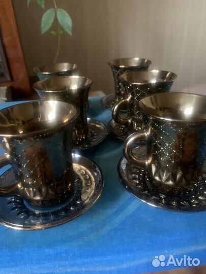 Чашки кофейные,стекло, 6 штук