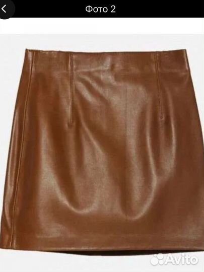 Кожаная юбка и топ Zara xs