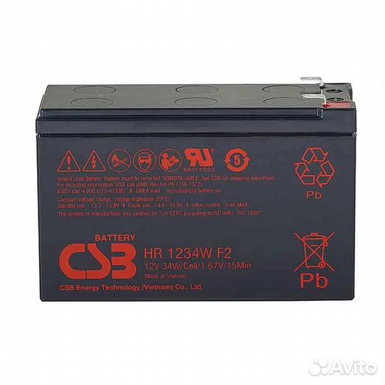 Аккумулятор CSB 1234 12V 9Ач