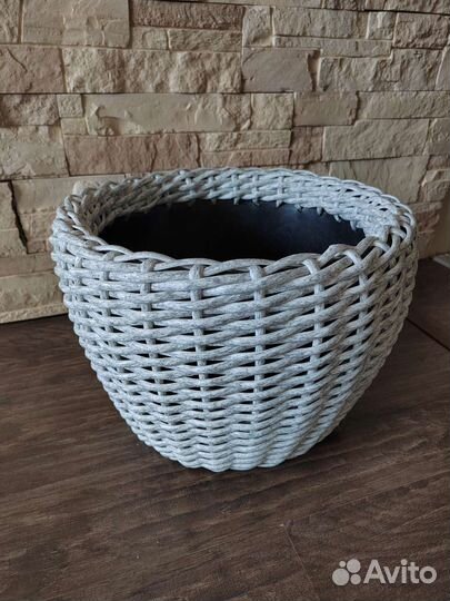 Кашпо из полиротанга 10л