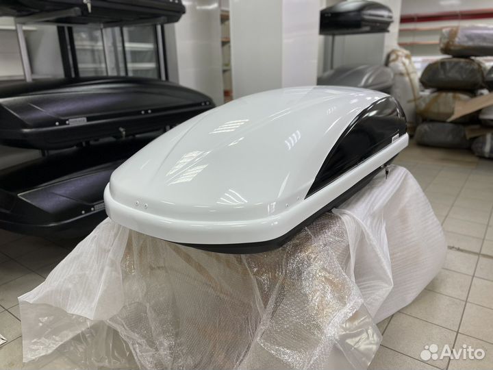 Автобокс Voyage 440л 175см цвет Белый с U глянец