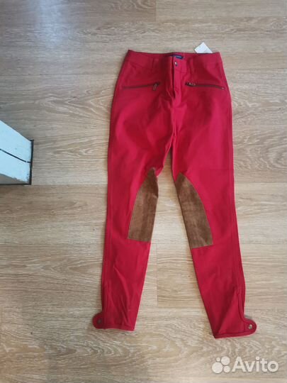 Бриджи размер - S для верховой езды красные