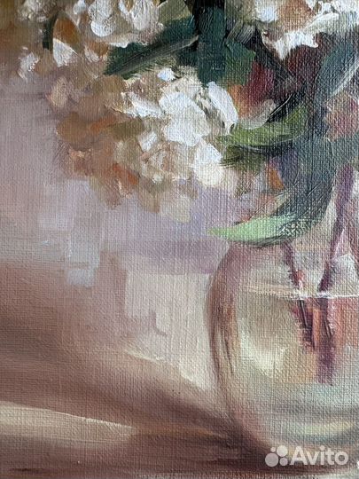 Картина маслом Гортензии