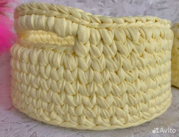 Набор Корзинок из трикотажной пряжи