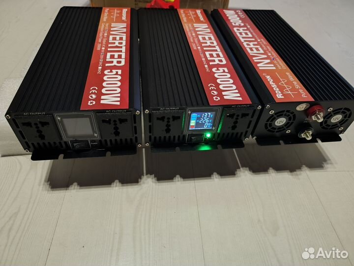 Инвертор 5000Вт 12В и 24В 220В Чистый синус