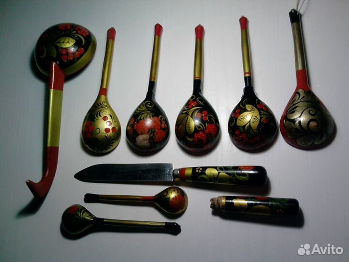 Кухонная утварь-хохлома времён СССР