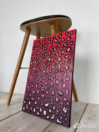 Интерьерная Картина «Розовый леопард»