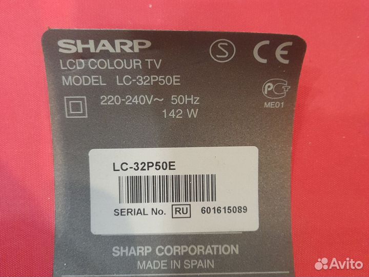Плата sharp LC-32P50E разбор