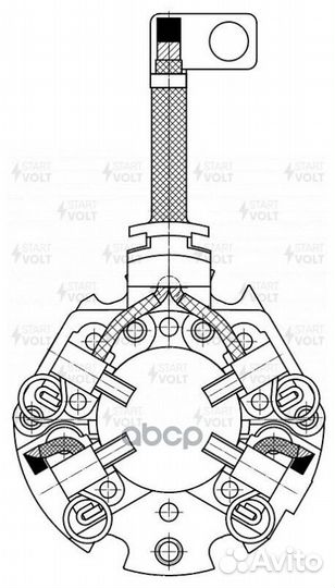 Узел щеточный стартера для а/м Hyundai Tucson