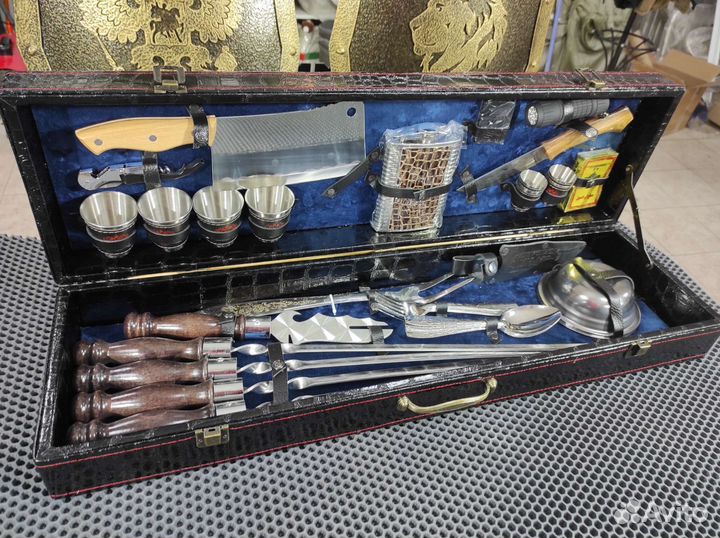 Набор шашлычный (подарочный) в кейсе