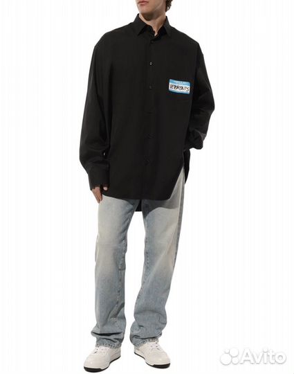 Рубашка vetements (hello my name is vetements)
