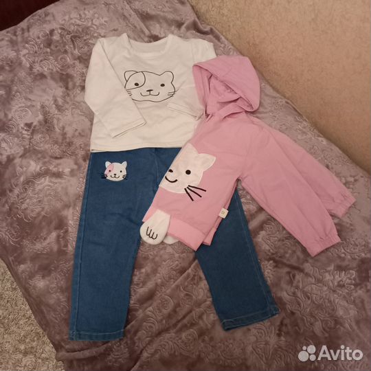 Вещи на девочку пакетом 98 -104, 110