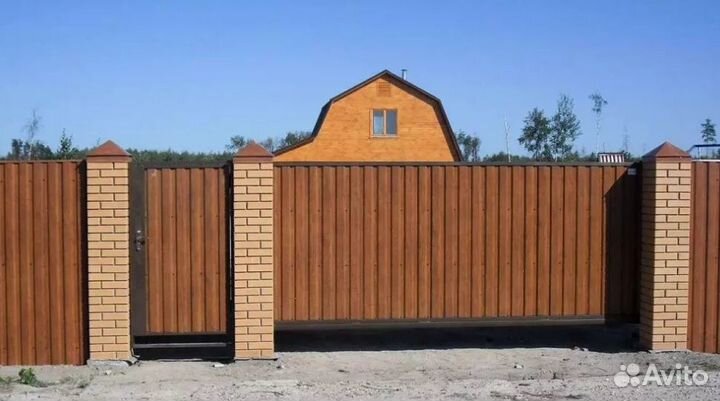 Забор из профлиста под ключ быстро