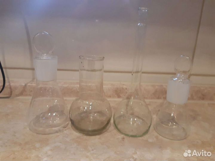 Химические колбы толстостенные