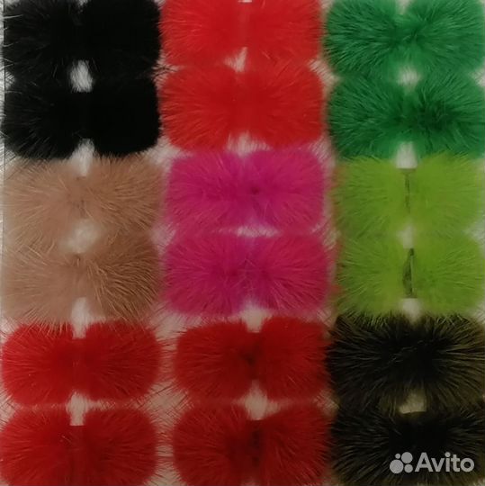 Кусочки меха норки для творчества. Набор